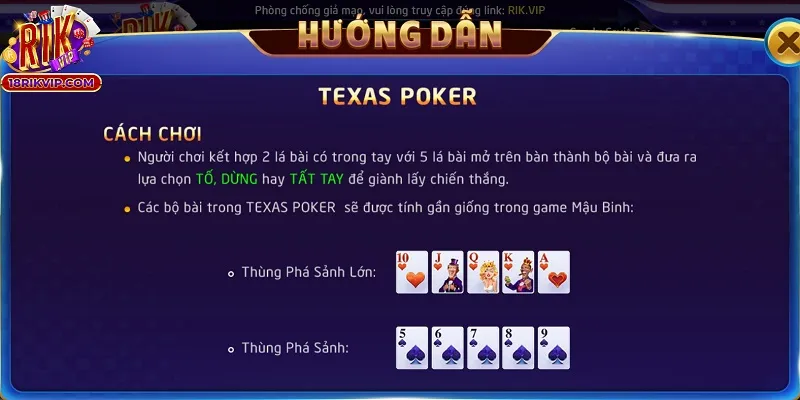 Tổng quan về trò chơi Poker tại Rikvip game bài